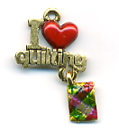 I Love Quilting Charm
