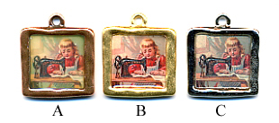 Girl Sewing Charm
