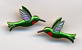 2 Hummingbird Buttons