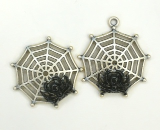Spider in Web - White Washed Finish